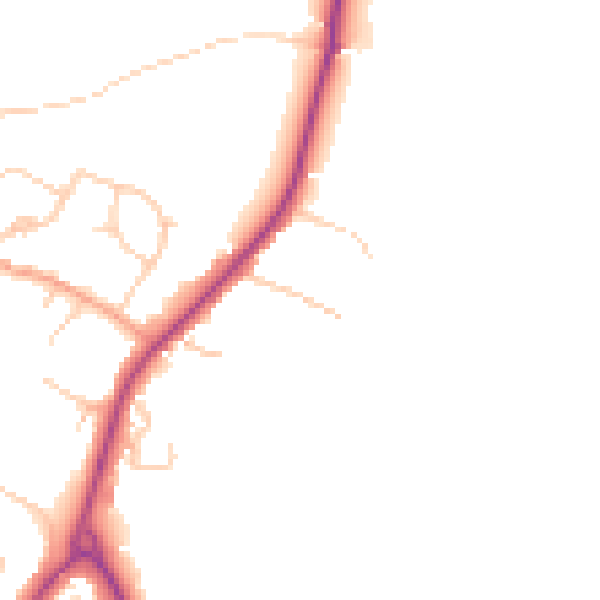 Daytime road noise heatmap for TN25 4DX