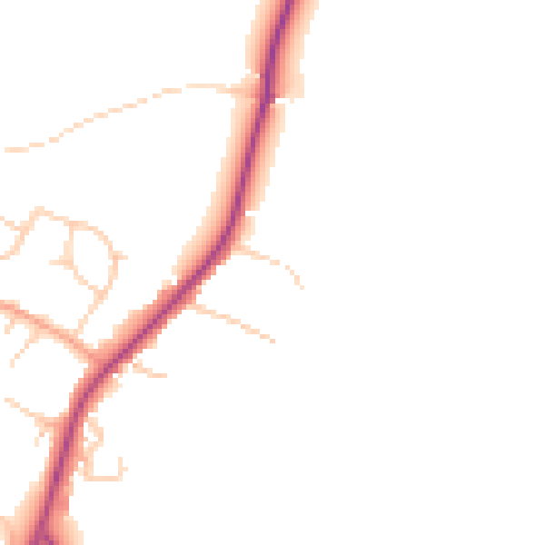 Daytime road noise heatmap for TN25 4EA