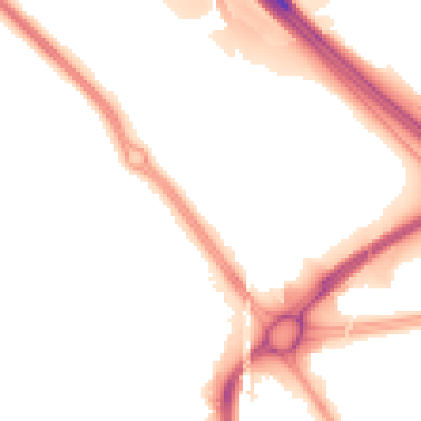 Night-time road noise heatmap for TN25 4EF