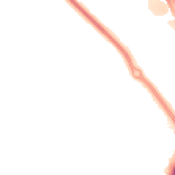 Night-time road noise heatmap for TN25 4GB