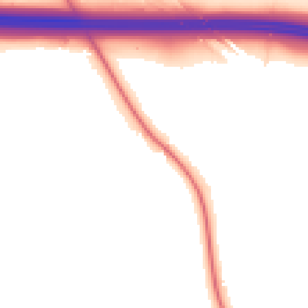 Night-time road noise heatmap for TN25 4LP