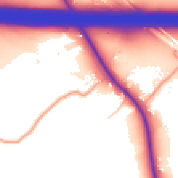 Daytime road noise heatmap for TN25 4LS