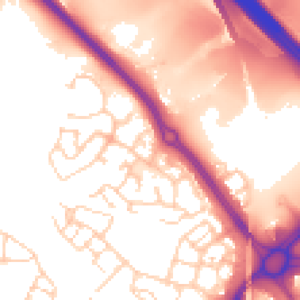 Daytime road noise heatmap for TN25 4PB