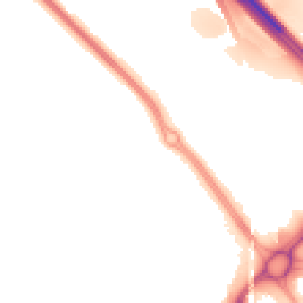 Night-time road noise heatmap for TN25 4PB