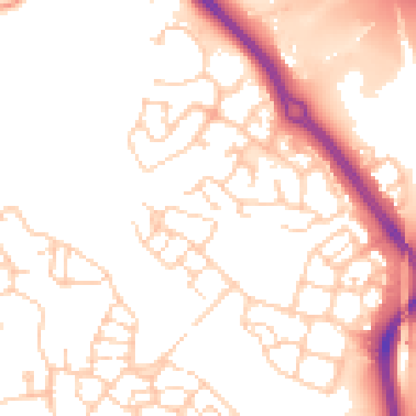 Daytime road noise heatmap for TN25 4PT