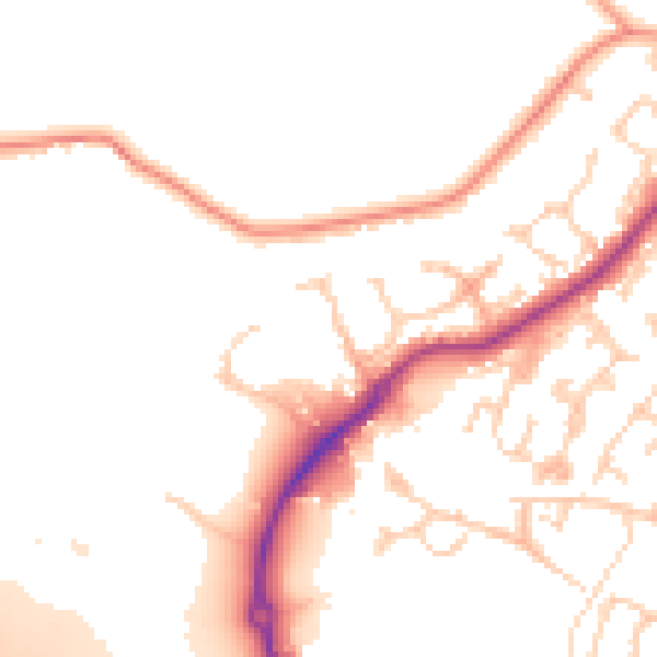 Daytime road noise heatmap for TN25 4QH