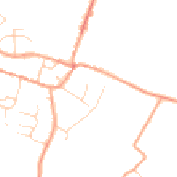 Daytime road noise heatmap for TN25 5AS