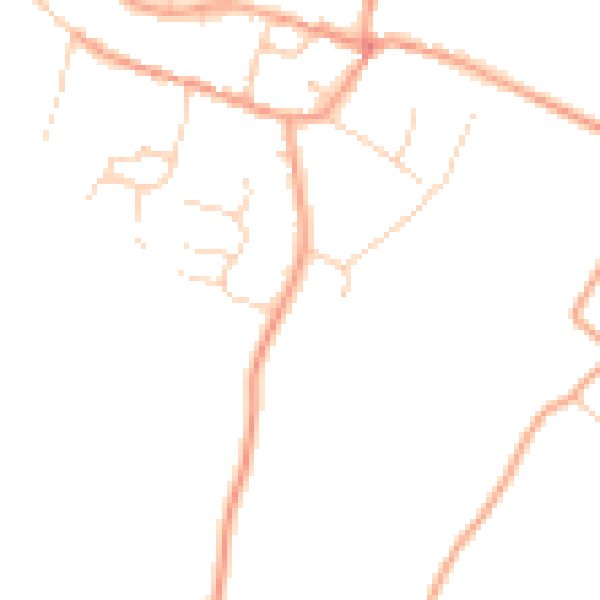 Daytime road noise heatmap for TN25 5AY