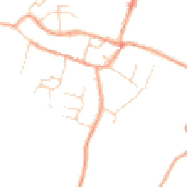 Daytime road noise heatmap for TN25 5BG