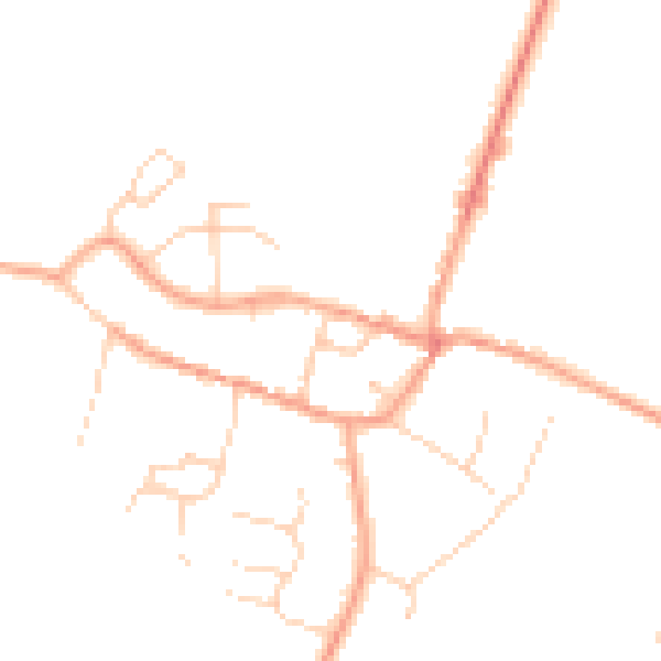 Daytime road noise heatmap for TN25 5BL