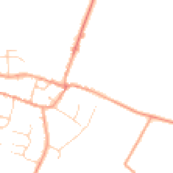 Daytime road noise heatmap for TN25 5BU