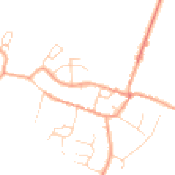 Daytime road noise heatmap for TN25 5EG