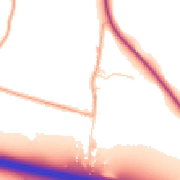 Daytime road noise heatmap for TN25 6DH