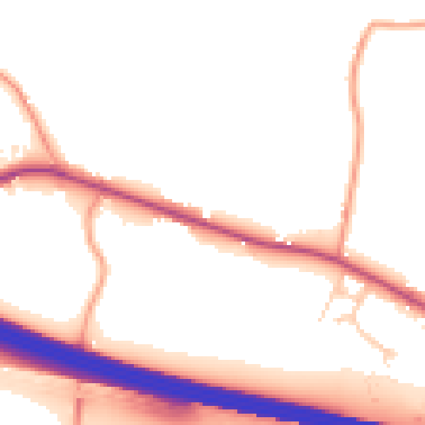 Daytime road noise heatmap for TN25 6EG