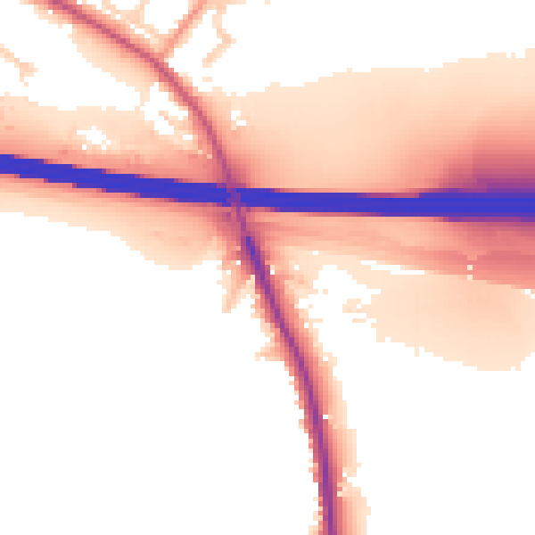 Daytime road noise heatmap for TN25 6JU