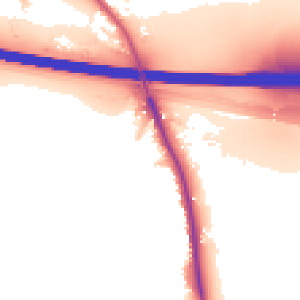 Daytime road noise heatmap for TN25 6LN