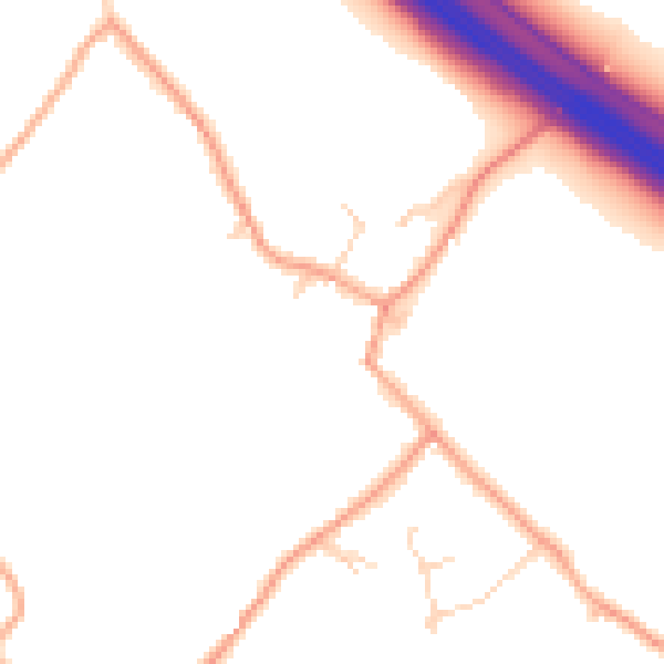 Daytime road noise heatmap for TN25 6NB