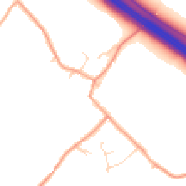 Daytime road noise heatmap for TN25 6NF