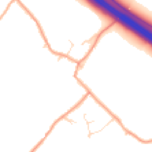 Daytime road noise heatmap for TN25 6NG