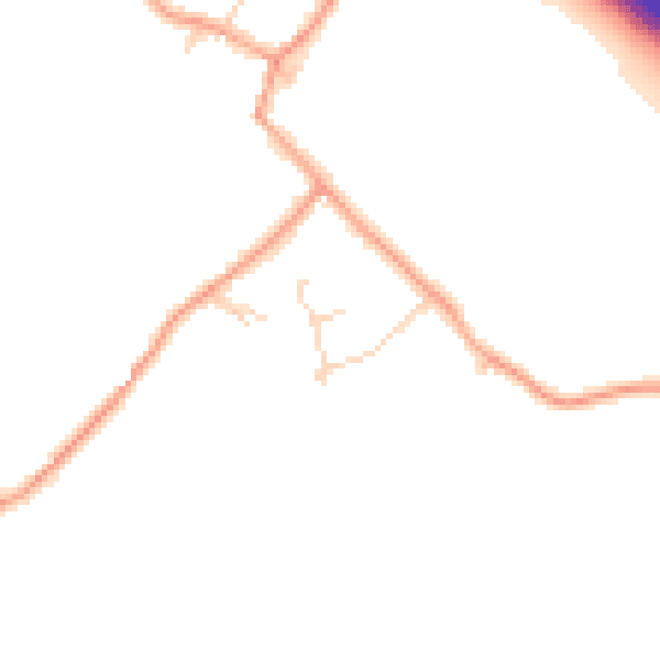 Daytime road noise heatmap for TN25 6NL