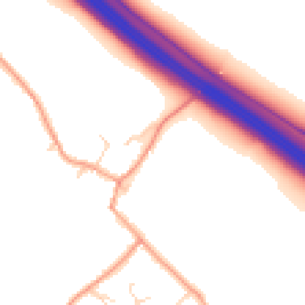 Daytime road noise heatmap for TN25 6NQ