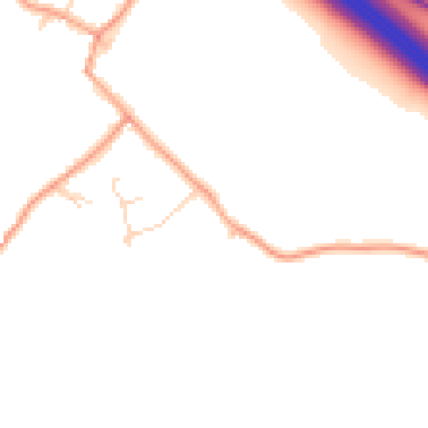 Daytime road noise heatmap for TN25 6NW