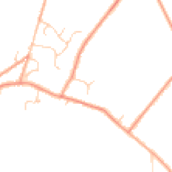 Daytime road noise heatmap for TN25 6PY