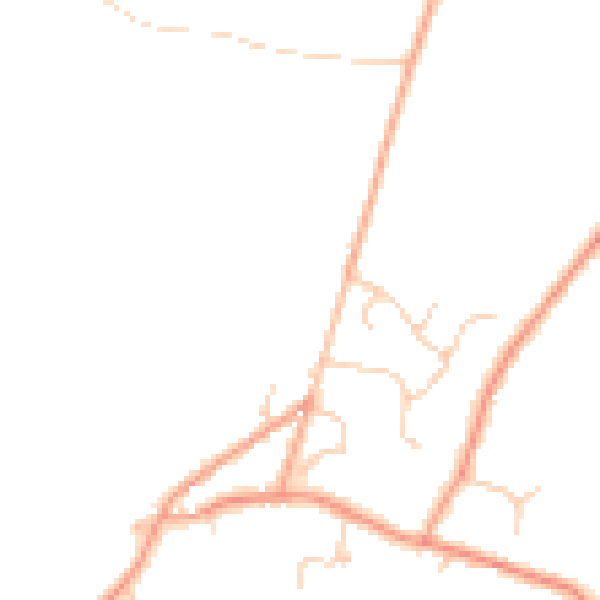 Daytime road noise heatmap for TN25 6QB