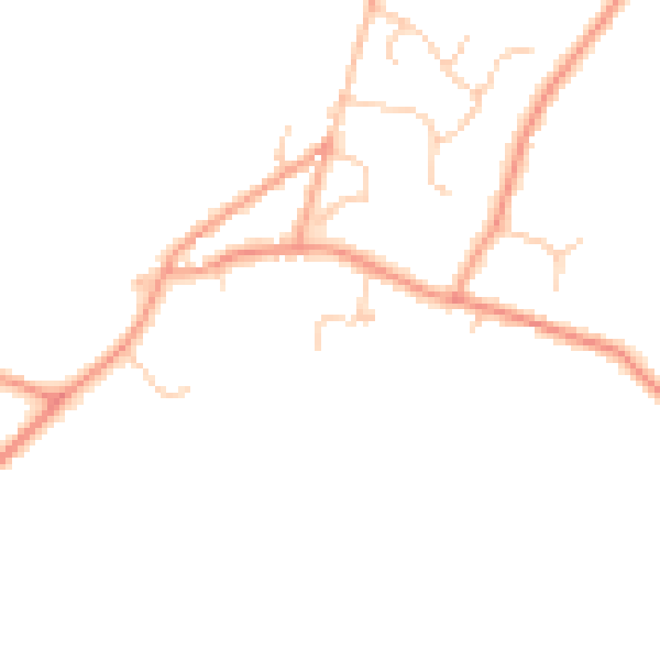 Daytime road noise heatmap for TN25 6QD
