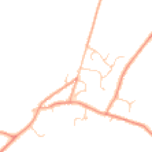 Daytime road noise heatmap for TN25 6QF