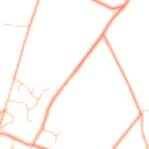 Daytime road noise heatmap for TN25 6QT