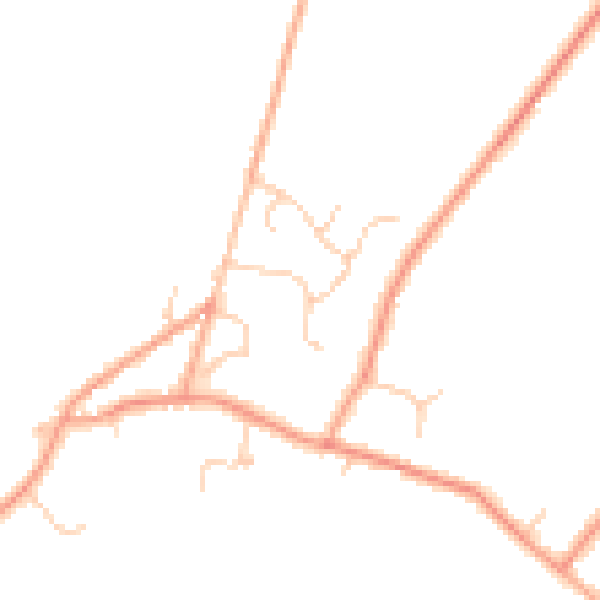 Daytime road noise heatmap for TN25 6RL