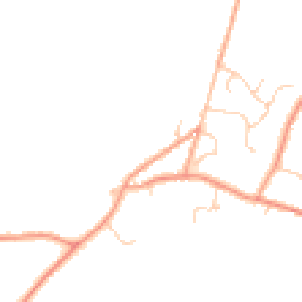Daytime road noise heatmap for TN25 6RN