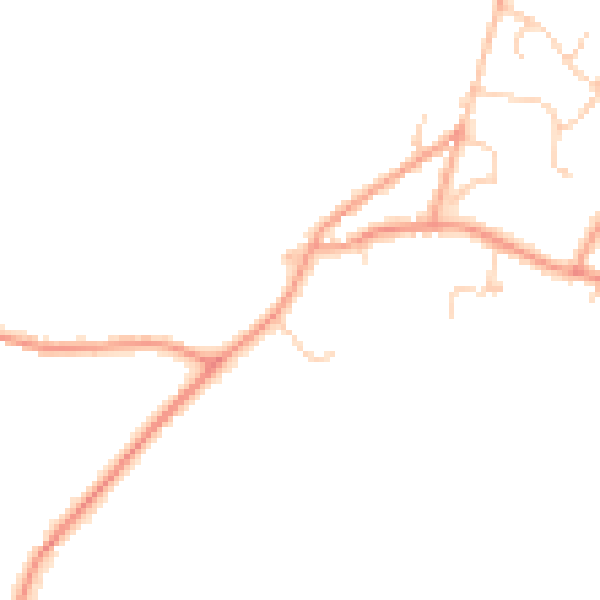 Daytime road noise heatmap for TN25 6RX
