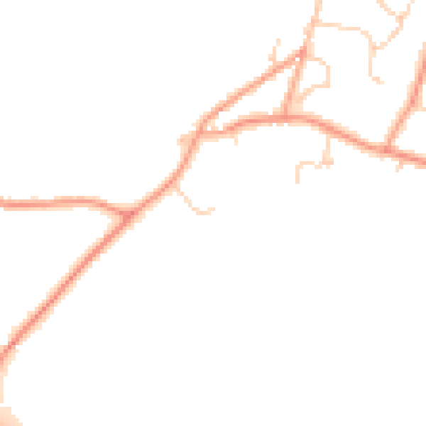 Daytime road noise heatmap for TN25 6RY