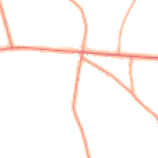 Daytime road noise heatmap for TN25 7AT