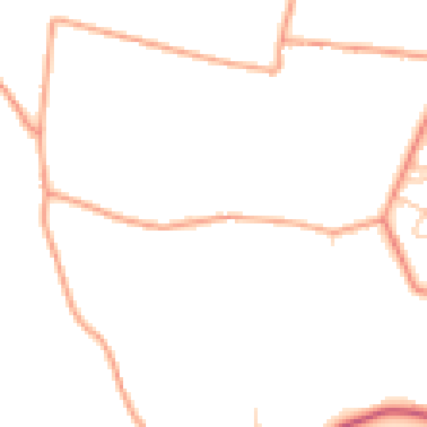 Daytime road noise heatmap for TN25 7AZ