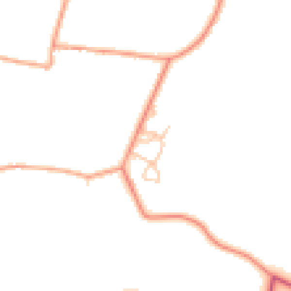Daytime road noise heatmap for TN25 7BD