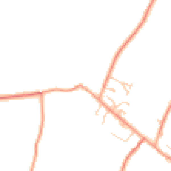 Daytime road noise heatmap for TN25 7DA