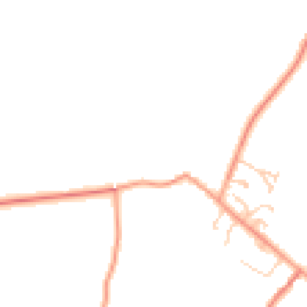 Daytime road noise heatmap for TN25 7DE