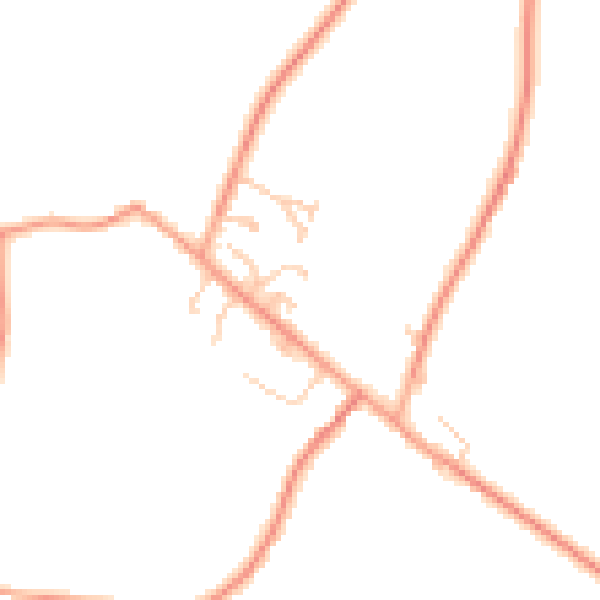 Daytime road noise heatmap for TN25 7DL