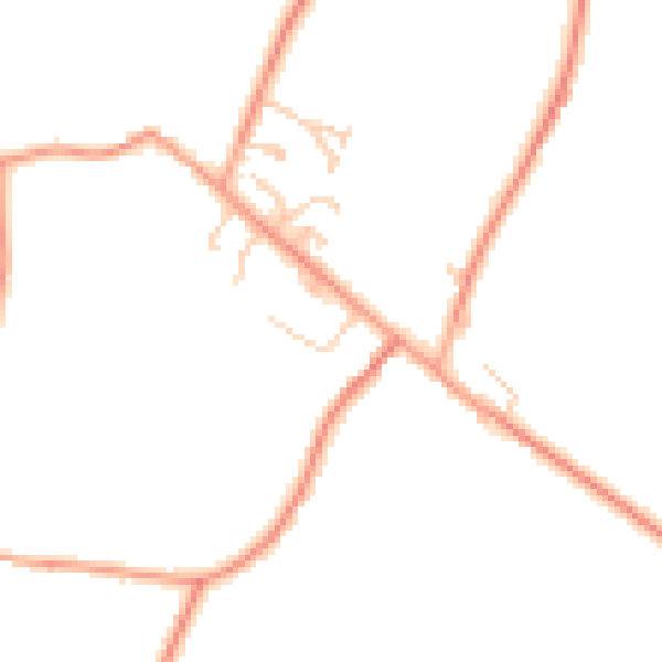 Daytime road noise heatmap for TN25 7DW