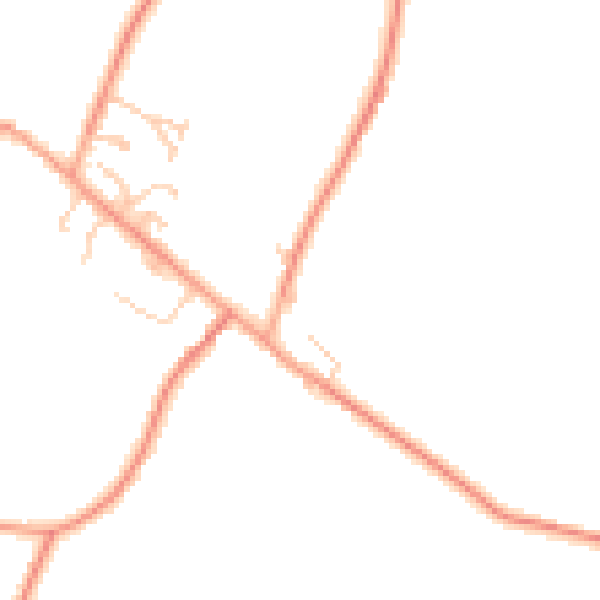 Daytime road noise heatmap for TN25 7DZ