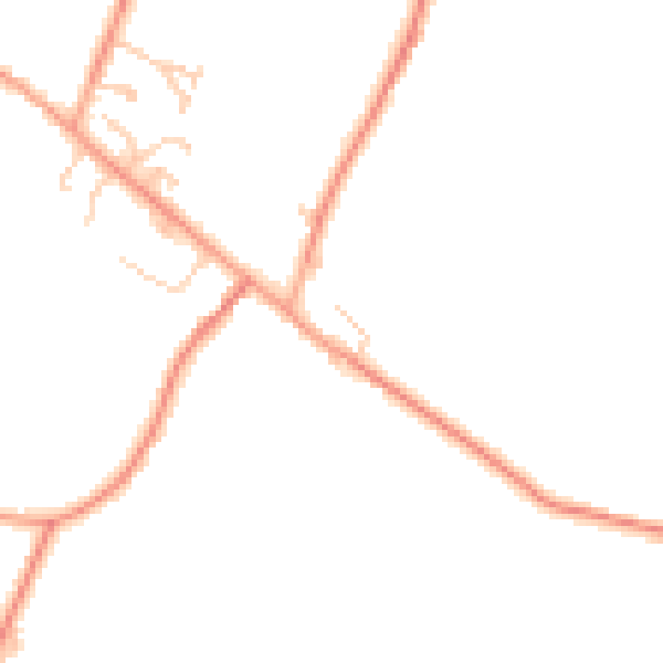 Daytime road noise heatmap for TN25 7EE