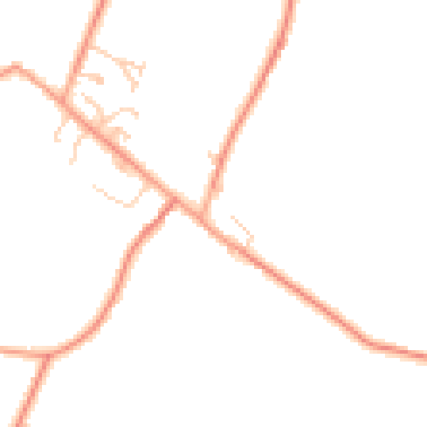 Daytime road noise heatmap for TN25 7EN