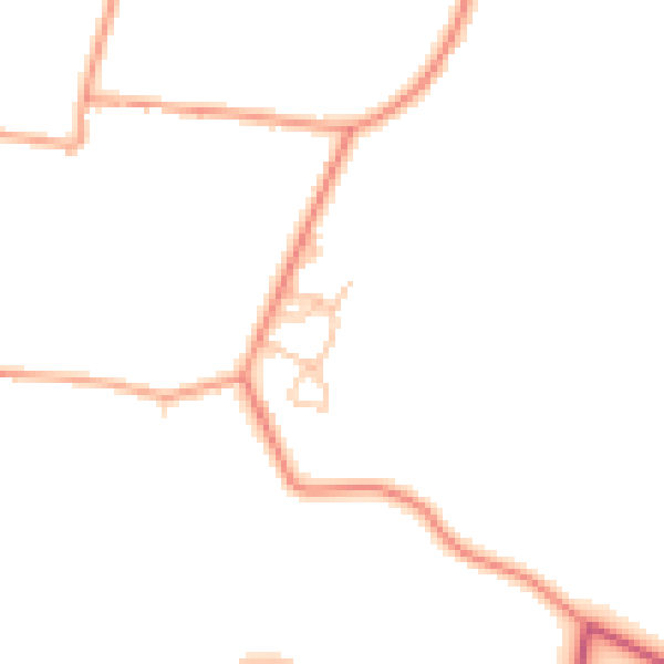 Daytime road noise heatmap for TN25 7ES