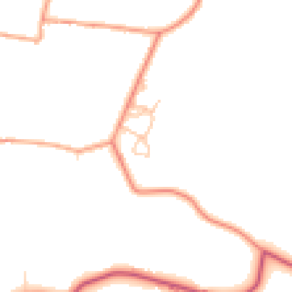 Daytime road noise heatmap for TN25 7ET