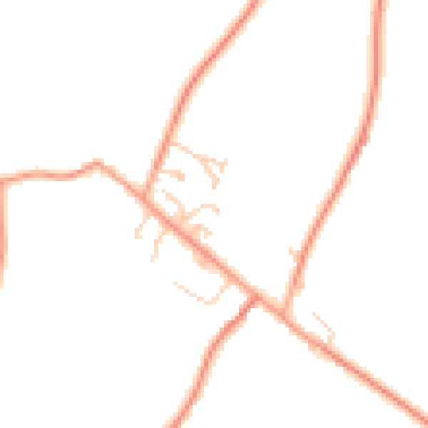 Daytime road noise heatmap for TN25 7EY