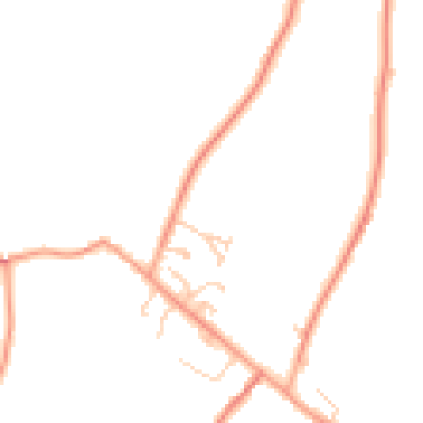 Daytime road noise heatmap for TN25 7FZ