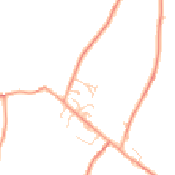 Daytime road noise heatmap for TN25 7GF